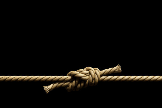 two ropes with knot background banner