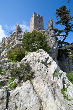 Crusader castle of St. Hilarion, Turkish part of Cyprus, Cyprus