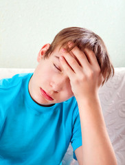 Teenager feel Headache