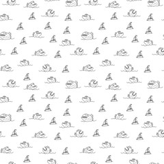 Piranha seamless pattern.