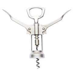 Corkscrew isolated on black background