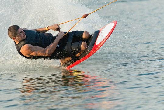 Kneeboarding stunt