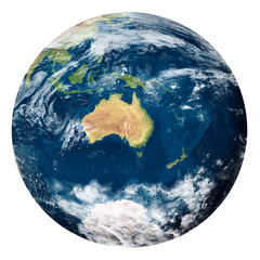 Planet Earth with clouds, Australia - Pianeta Terra con nuvole, Australia - obrazy, fototapety, plakaty