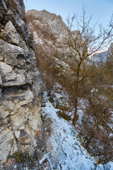 Fototapeta na wymiar Winter landscape in a canyon