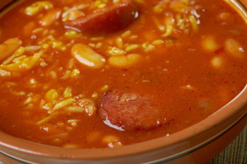 Chorizo, Rice and Bean Soup