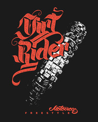 Drirt rider Motocross Freestyle design for apparel - obrazy, fototapety, plakaty