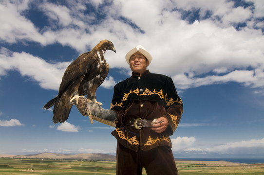 Man with his goshawk, Kyrgyzstan