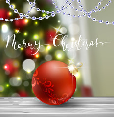 Vector Background with Christmas ball