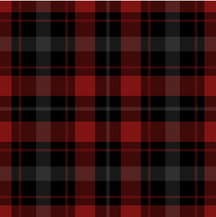 seamless red, black tartan with white stripes