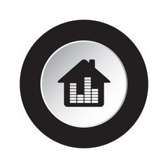 round black,white button-house with equalizer icon