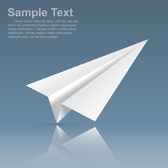 startup business concept, paper  plane was to soar Success
