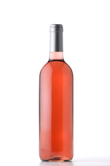Botella de vino rosado