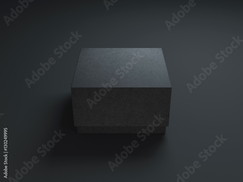 Download "Square Black Box Mockup. 3d rendering" Stock photo and ...