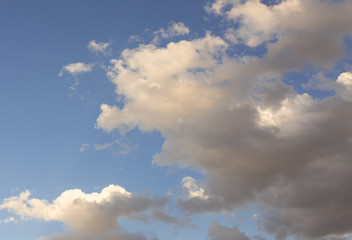 clouds in the blue sky