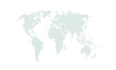 vector world map on white background.
