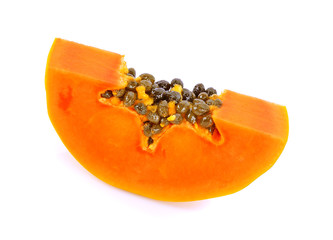 papaya on white background
