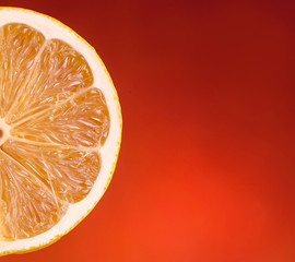Cropped image of an orange slice