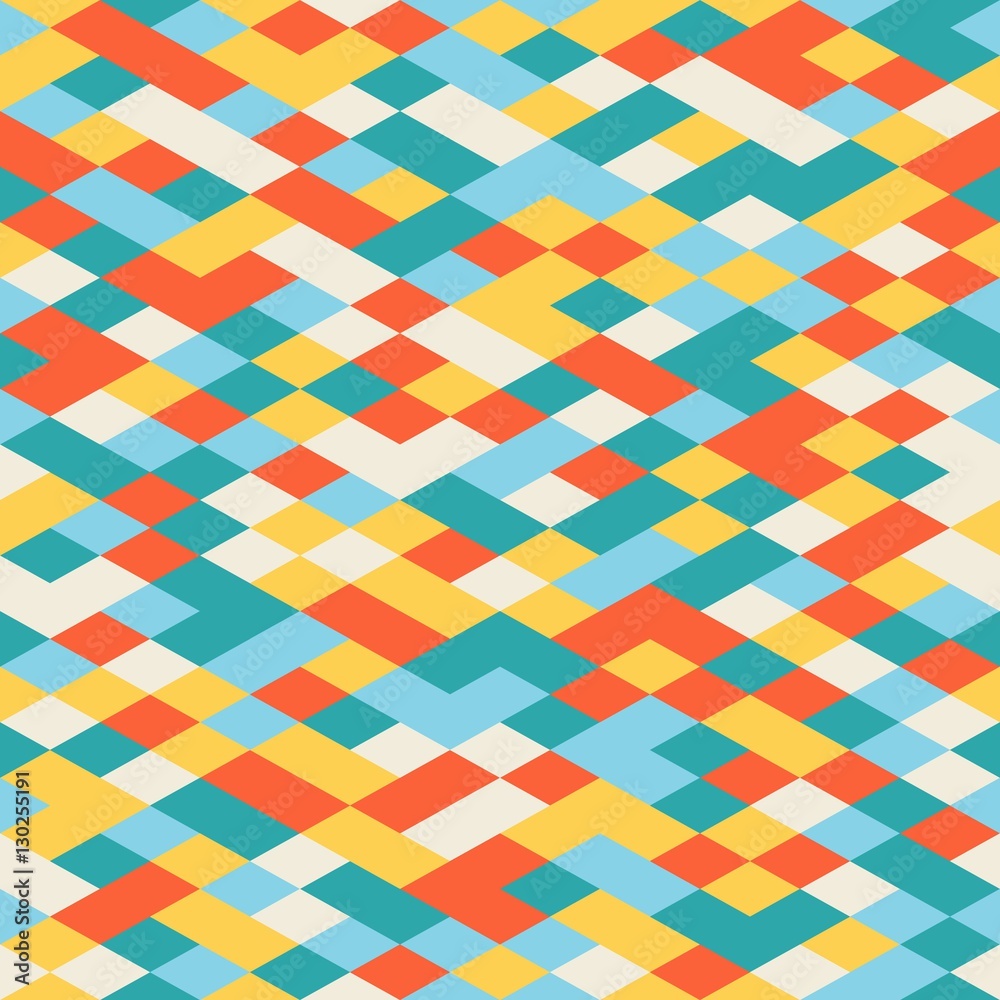 Poster abstract colorful geometric seamless pattern