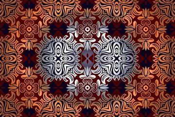 abstract retro vintage seamless ornament in brown tones