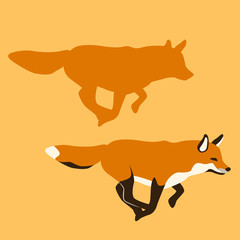 Fox vector illustration style Flat
