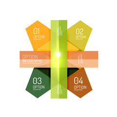 Vector geometric infographic template