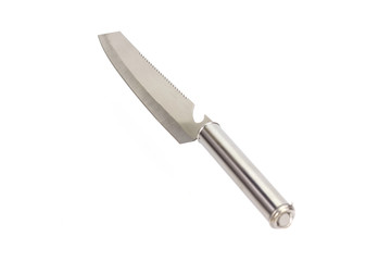 silver knife isolated with clipping path
