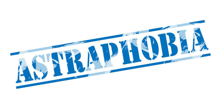 astraphobia blue stamp on white background