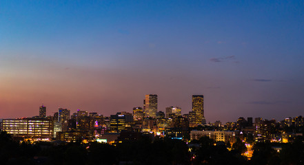 Denver Skyline Sunset