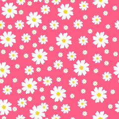 Hand drawn seamless floral pattern. For printing on fabric , wrapping paper, scrapbooking. Spring flowers vector illustration.