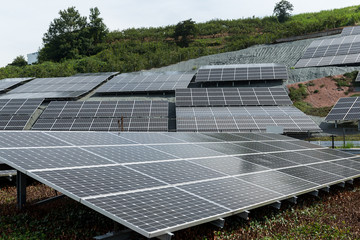 Solar panel in mountain