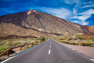 road to the volcano Teide