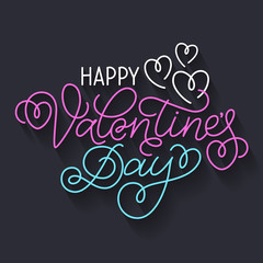 Greeting card design Happy Valentine's Day