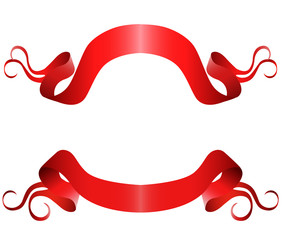 two red ribbons