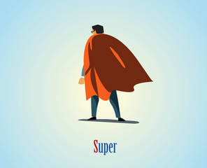 Vector illustration of businessman superhero