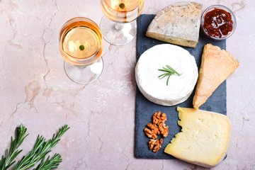 assortment of cheeses