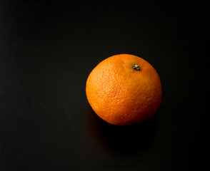 A Single Clementine Orange, From Side