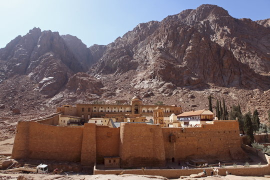 The world's oldest Christian monastery stands under Mount Sinai, St. Catherine's Monastery, Sinai Peninsula, Egypt