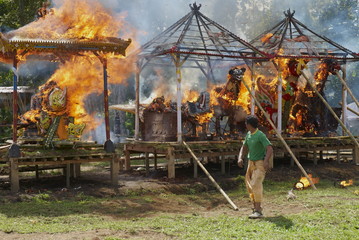 Cremation ceremony, Ubud region, Bali, Indonesia