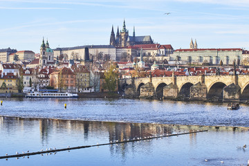 Prague castle and Charles bridge, Prague (UNESCO), Czech republic

