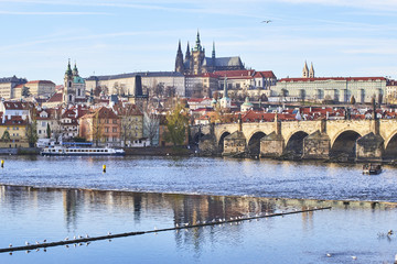 Prague castle and Charles bridge, Prague (UNESCO), Czech republic

