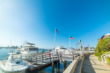 Boats in Balboa island