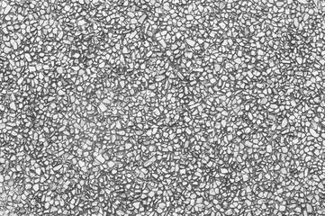 Closeup surface stone pattern at old stone floor in the park textured background in black and white tone