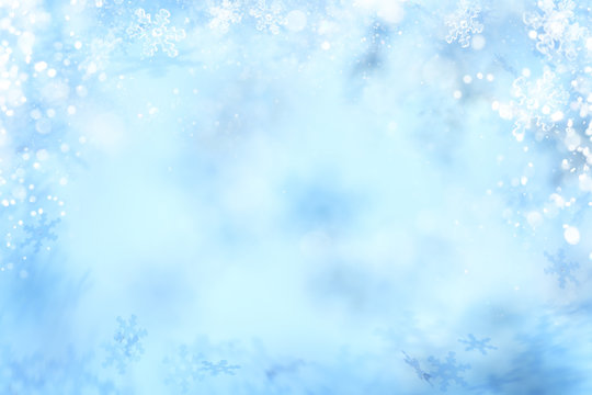 Snowflake Background, Abstract Winter Snow Flake