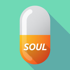 Long shadow medical pill with    the text SOUL