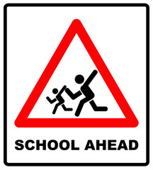 warning school sign