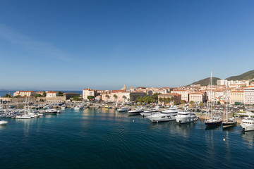 Fototapeta na wymiar The harbour in Ajaccio on the island of Corsica