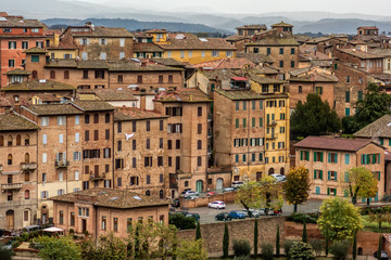 Fototapeta na wymiar Siena residential buildings