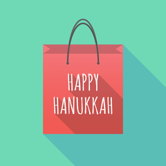 Long shadow shopping bag with    the text HAPPY HANUKKAH