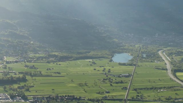Cars movement by timelapse, Sallanches, Haute Savoie, France