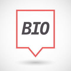 Isolated tooltip with  the text  BIO